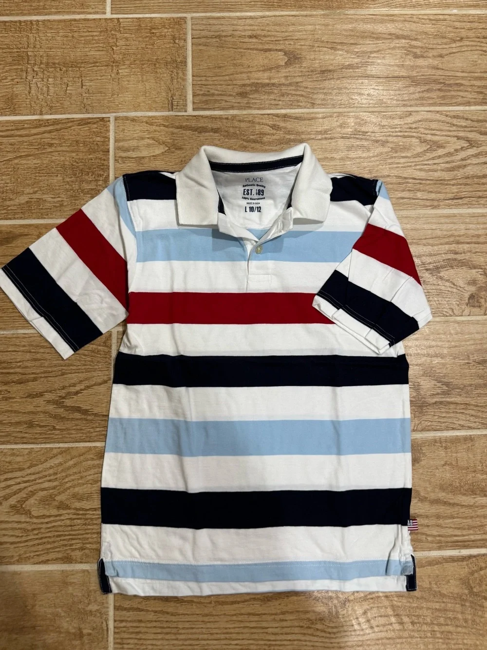 Y2K Children’s Place Horizontal Striped Polo Shirt